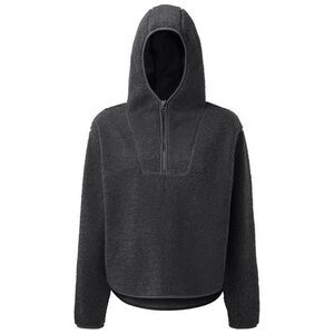 TriDri Womens/Ladies Sherpa Fleece Quarter Zip Hoodie / Charcoal Grey